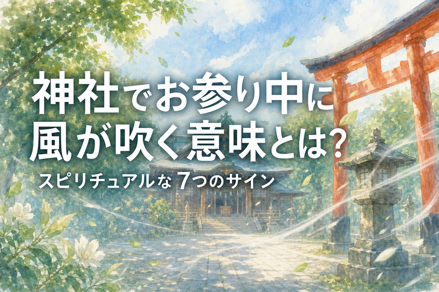 神社でお参り中に風が吹く意味とは？スピリチュアルな7つのサイン