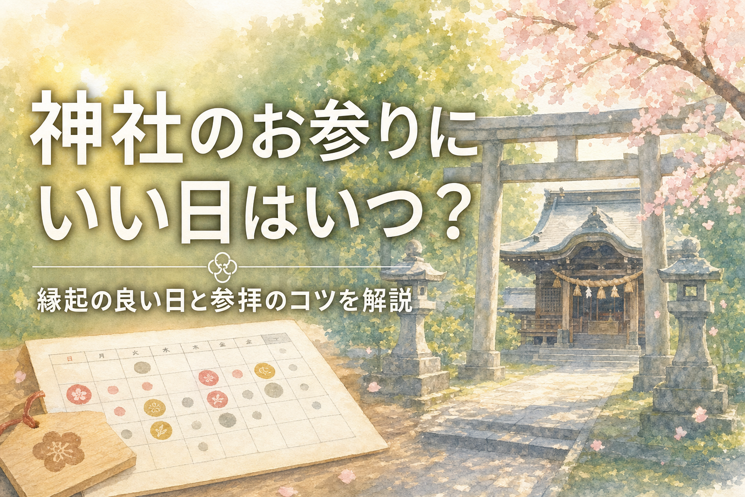 神社のお参りにいい日はいつ？縁起の良い日と参拝のコツを解説