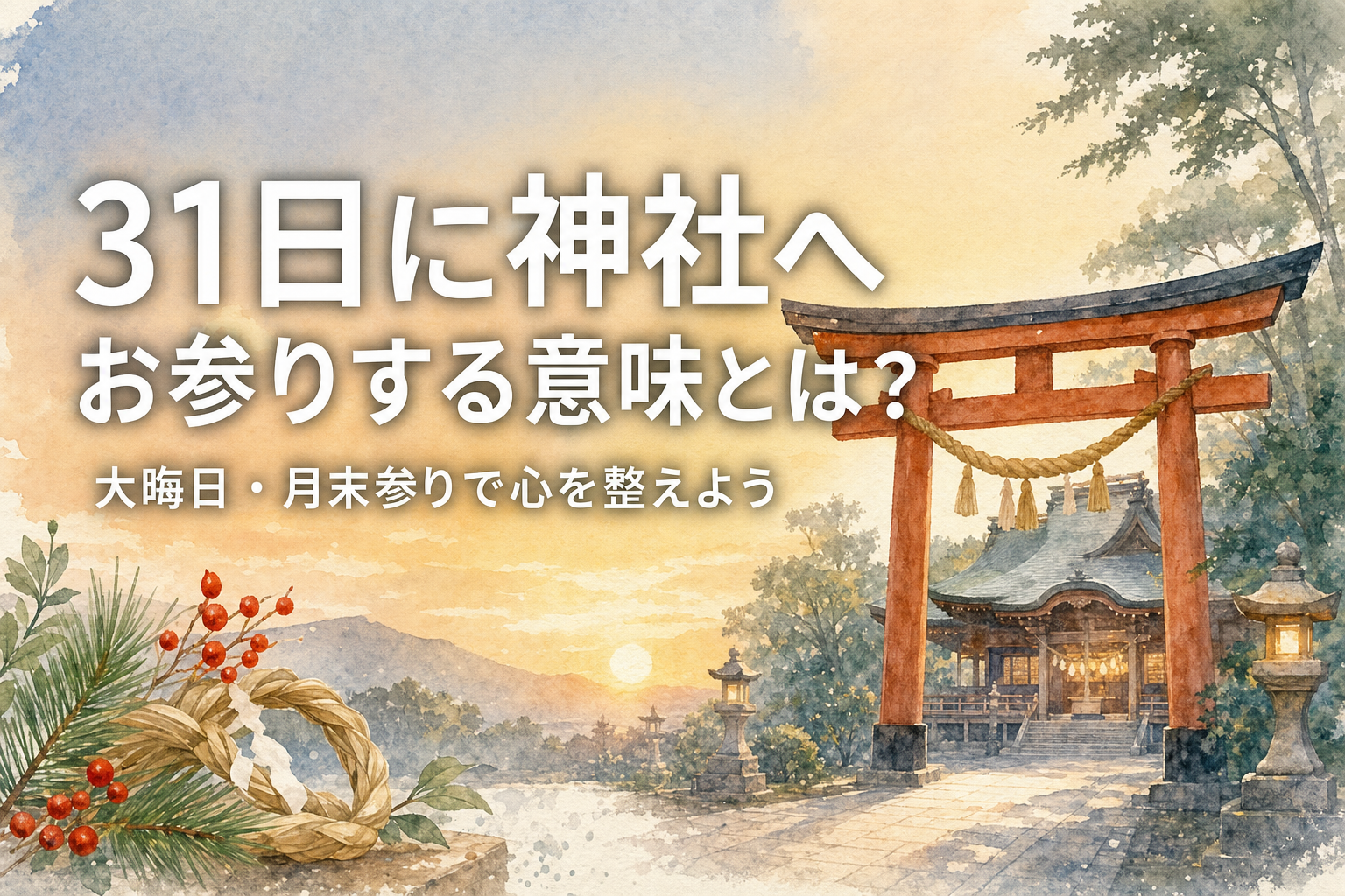 31日に神社へお参りする意味とは?大晦日・月末参りで心を整えよう