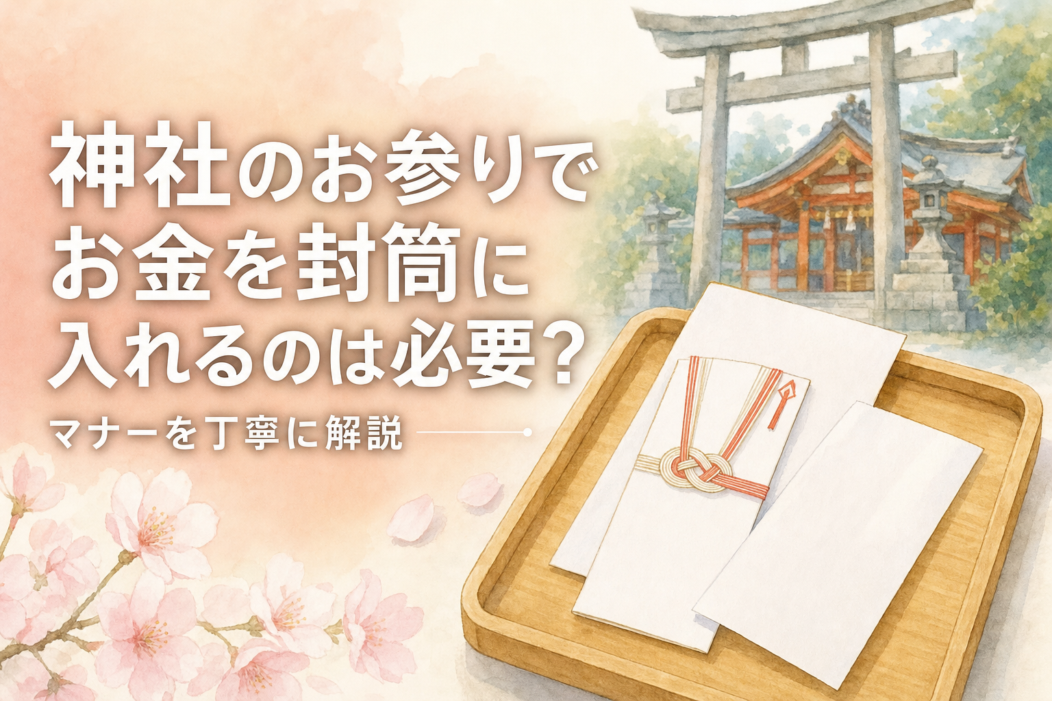 神社のお参りでお金を封筒に入れるのは必要？マナーを丁寧に解説