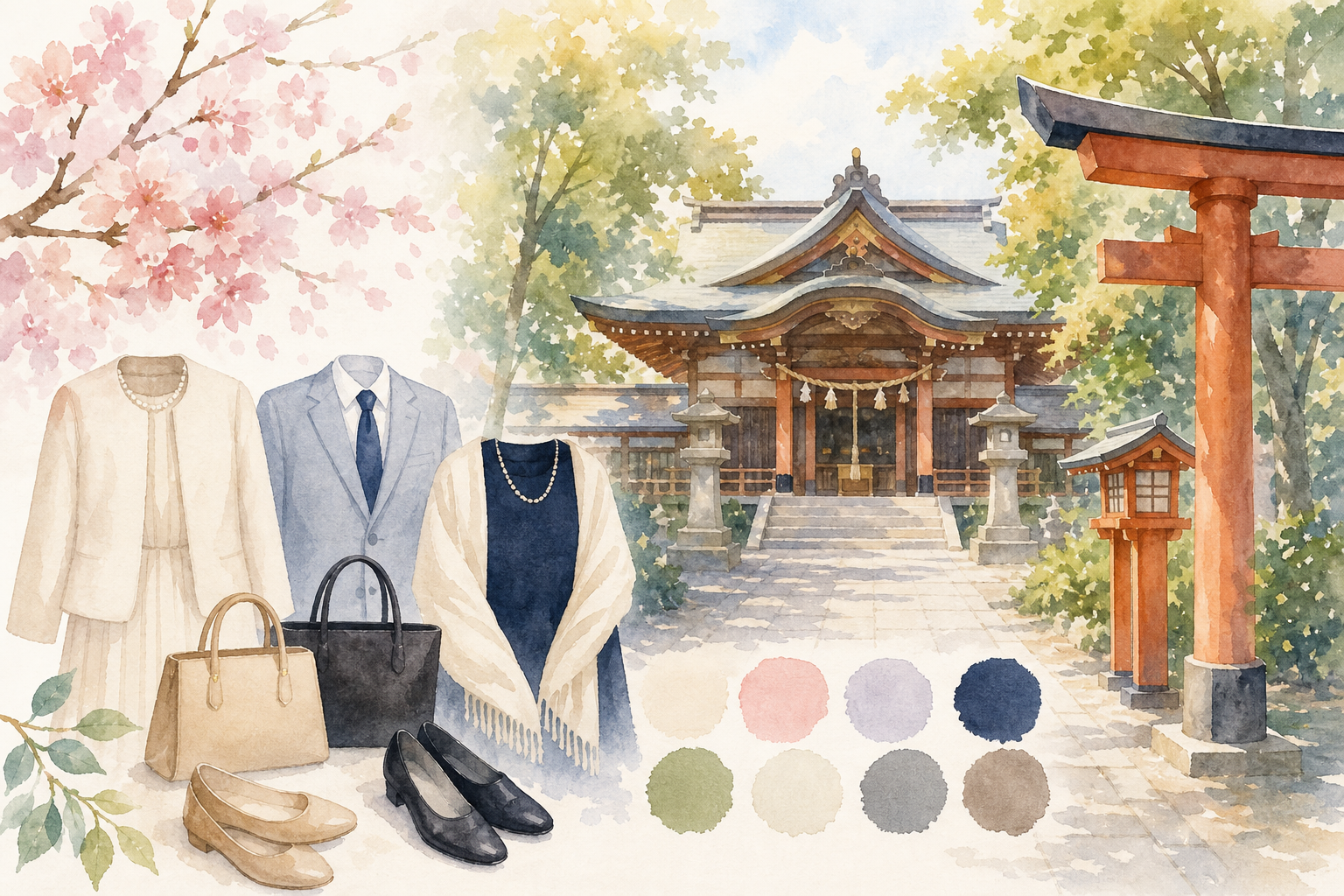 お参りに合う服装の色って、どう選べばいいの？