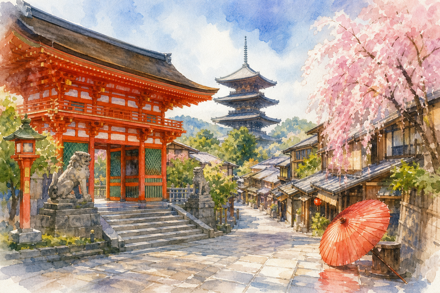 八坂神社周辺は、徒歩だけで一日中楽しめるエリアです