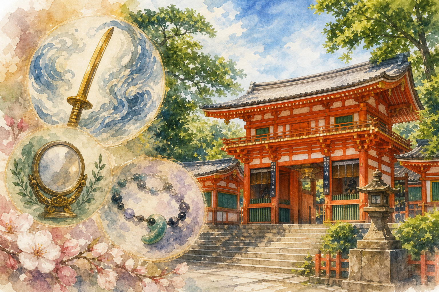 本殿には三柱の神様が祀られている